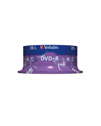 Dvdr verbatim 16x azo 47gb tarrina de 25 unidades