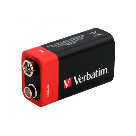 Pila alcalina verbatim 9v blister de 1 unidad