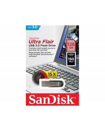 Memoria sandisk usb ultra flair 128gb