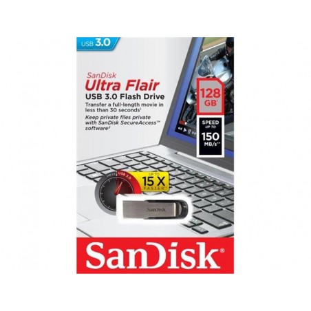 Memoria sandisk usb ultra flair 128gb