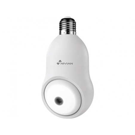 Camara de vigilancia nivian rotativa wifi 2k color blanco