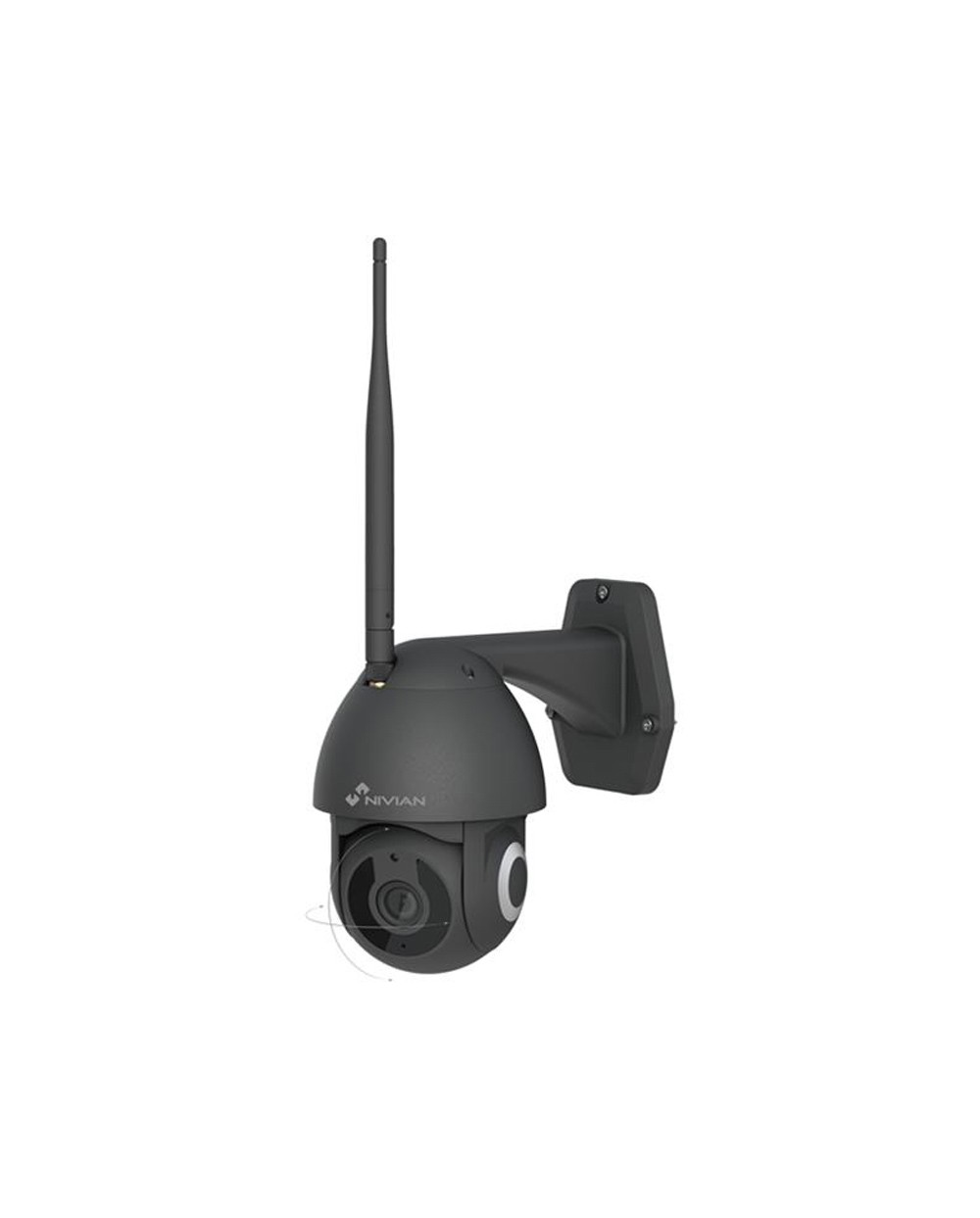 Camara de vigilancia nivian rotativa 2k color negro