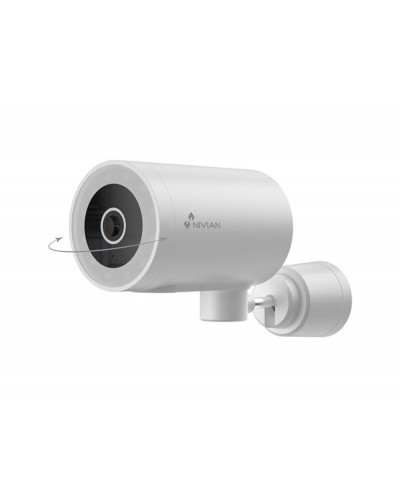 Camara de vigilancia nivian bullet wifi exterior motorizada 4k color blanco