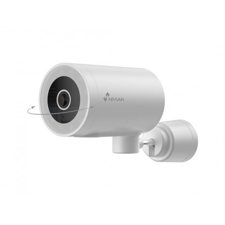 Camara de vigilancia nivian bullet wifi exterior motorizada 4k color blanco