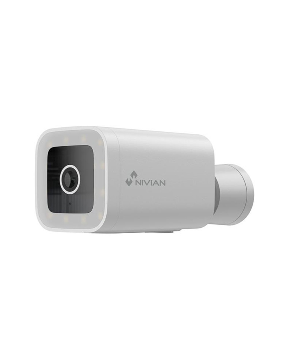 Camara de vigilancia nivian bullet wifi vision nocturna 4mp color blanco