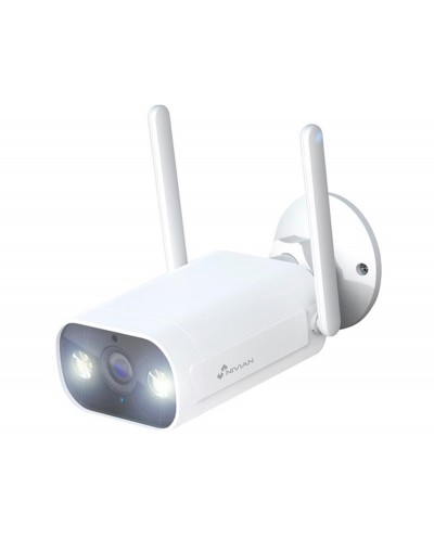 Camara de vigilancia nivian exterior wifi 2mpx color blanco