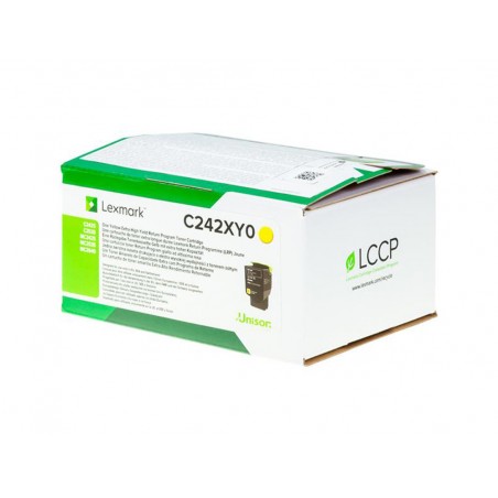Toner lexmark c2425dw amarillo 3500 paginas