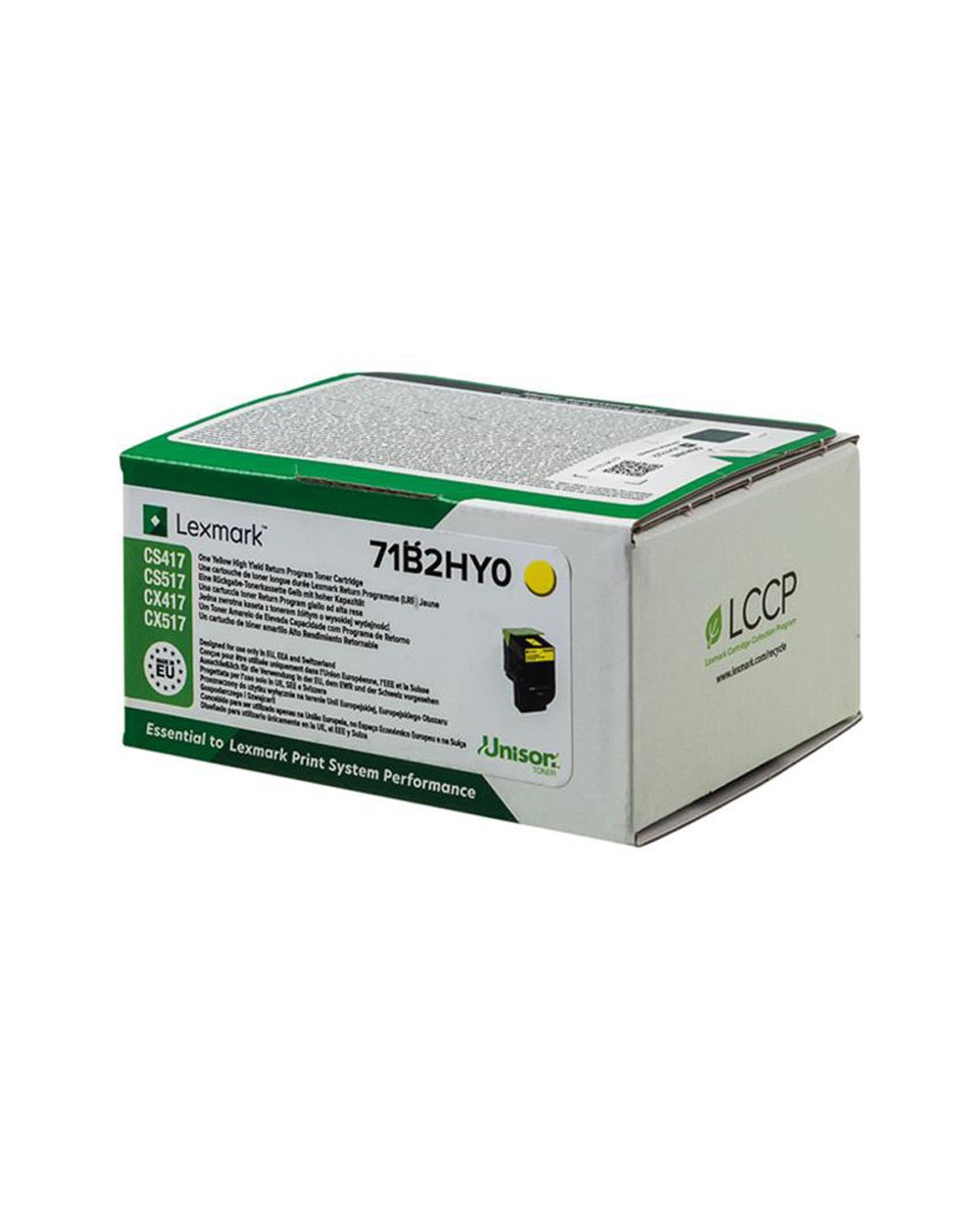 Toner lexmark cs317 cx417 517 amarillo 3500 paginas