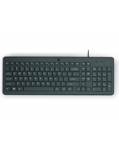 Teclado hp 150 wired con cable color negro