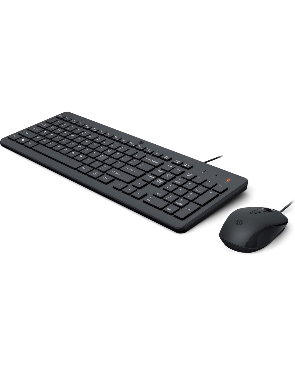Set tecladoraton hp con cable color negro