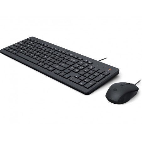 Set tecladoraton hp con cable color negro