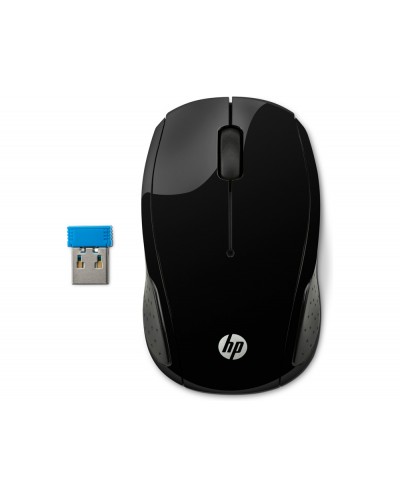 Raton hp 200 inalambrico optico 1000 dpi 2 botenes color negro