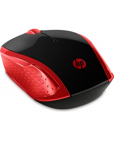 Raton hp 200 inalambrico optico 1000 dpi 2 botenes color rojo