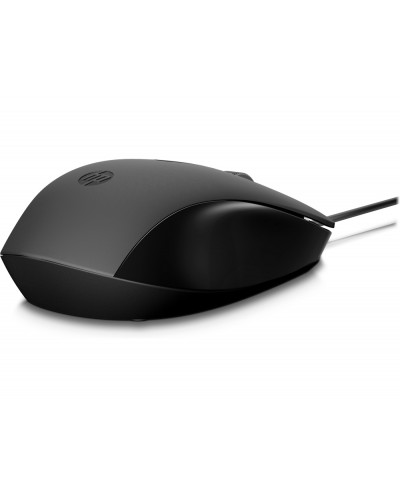 Raton hp 150 wired optico 1600 dpi 3 botones con cable color negro