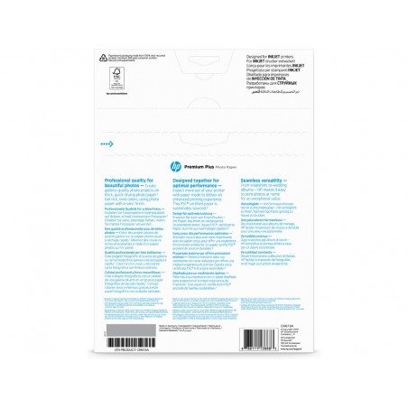 Papel fotografico hp semi glossy a4 300 gr pack de 20 hojas