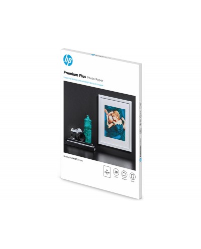 Papel fotografico hp glossy premium plus a4 300 gr pack de 20 hojas
