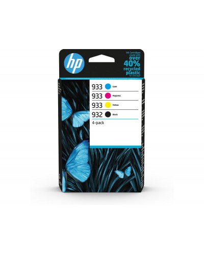 Ink jet hp c932 3 pack 4 unidades negro amarillo cian magenta