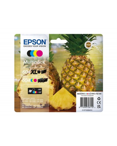 Ink jet epson 604 xl multipack 4 colores negro amarillo cian magenta