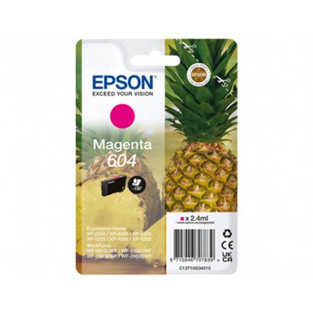 Ink jet epson 604 magenta 130 paginas