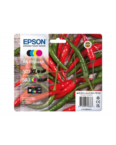 Ink jet epson 503 multipack 4 colores negro amarillo cian magenta