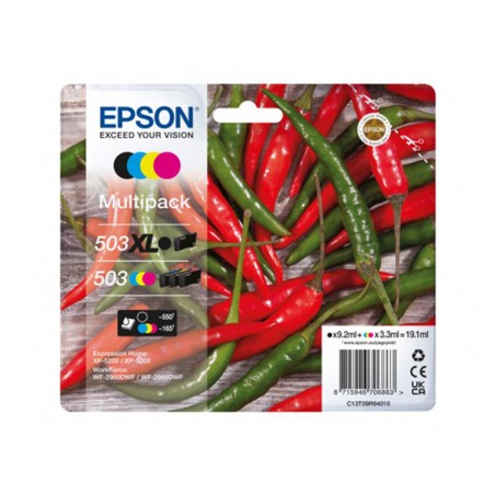 Ink jet epson 503 multipack 4 colores negro amarillo cian magenta