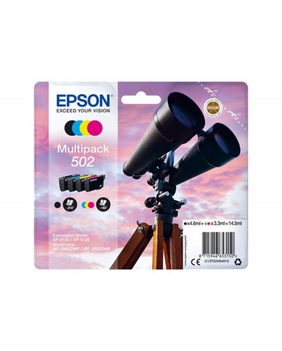 Ink jet epson expres home 502 multipack de 4 unidades negro amarillo cian magenta