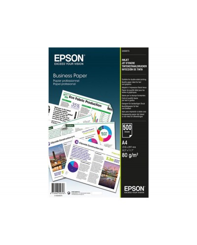 Papel epson business brillo para ink jet a4 80 gr paquete de 500 hojas