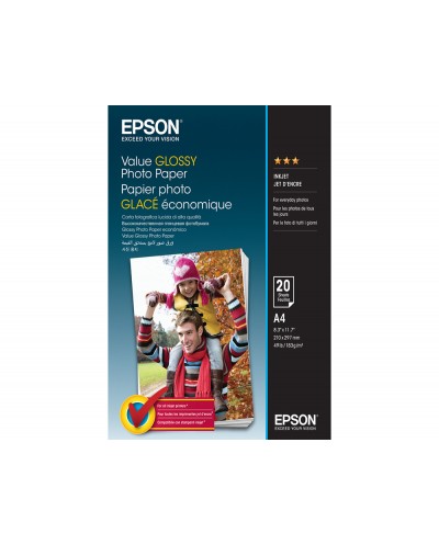 Papel fotografico epson brillo a4 183 gr pack de 20 hojas