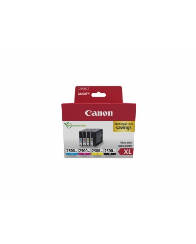 Ink jet canon maxify pgi 2500xl multipack 4 unidades negro amarillo cian magenta