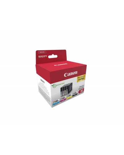 Ink jet canon maxify pgi 2500xl multipack 4 unidades negro amarillo cian magenta