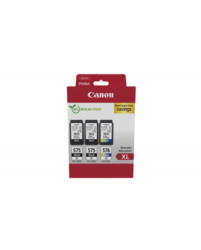 Ink jet canon pixma multipack 2 x pg575xl 1 x cl576xl
