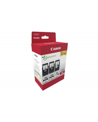 Ink jet canon pixma pg560xl cl561xl multipack de 2 unidades negro 1 color 400 paginas