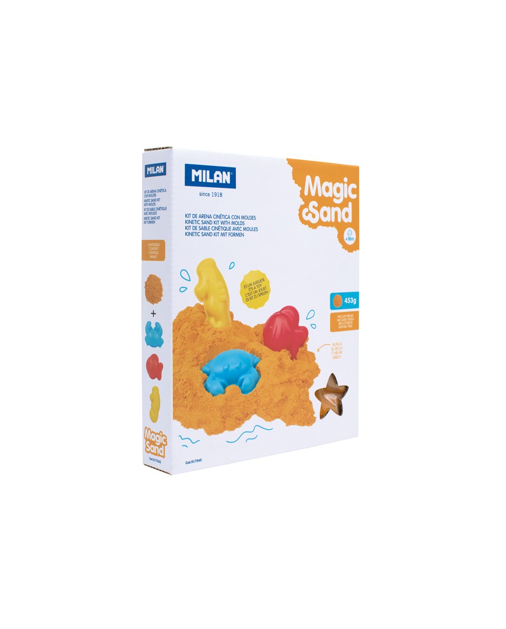 Juego milan magic sand arena cinetica con tres moldes