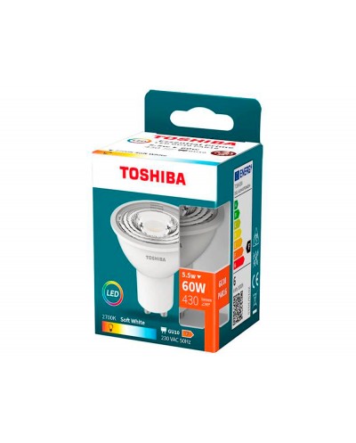 Foco led toshiba essential gu10 55w luz calida 2700k
