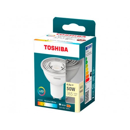 Foco led toshiba essential gu10 45w luz neutra 4000k