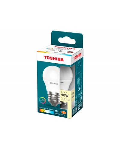 Bombilla led toshiba essential g45 e27 47w luz neutra 4000k