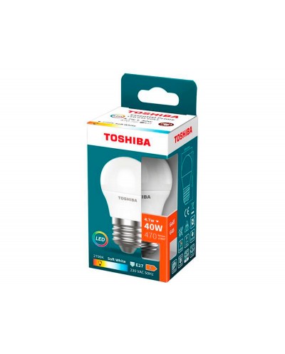 Bombilla led toshiba essential g45 e27 47w luz calida 2700k