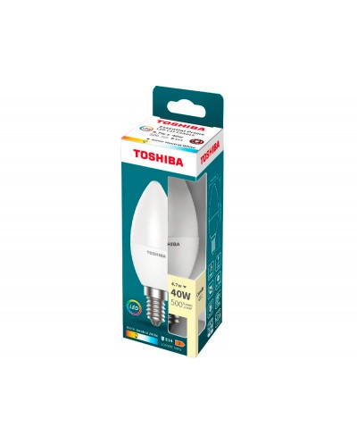 Bombilla led toshiba essential c37 e14 47w luz neutra 4000k