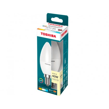 Bombilla led toshiba essential c37 e14 47w luz neutra 4000k