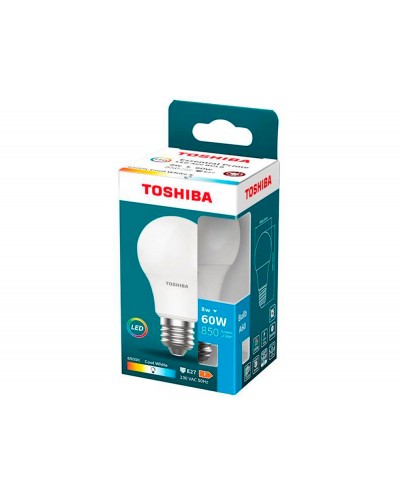 Bombilla led toshiba essential a60 e27 8w luz fria 6500k