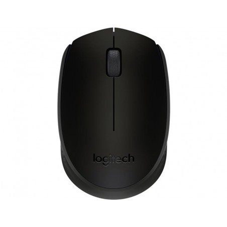 Raton logitech optico inalambrico 1000 dpi 3 botones color negro