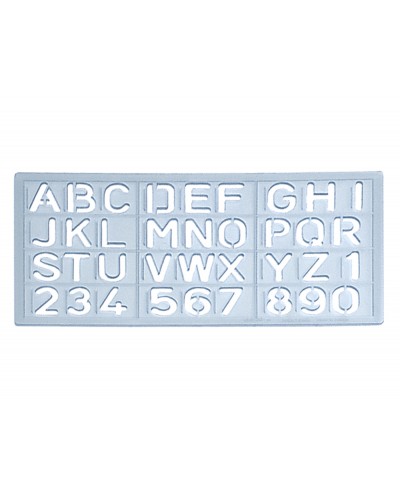 Plantilla rotulacion 1585 letras y numeros de 15 mm