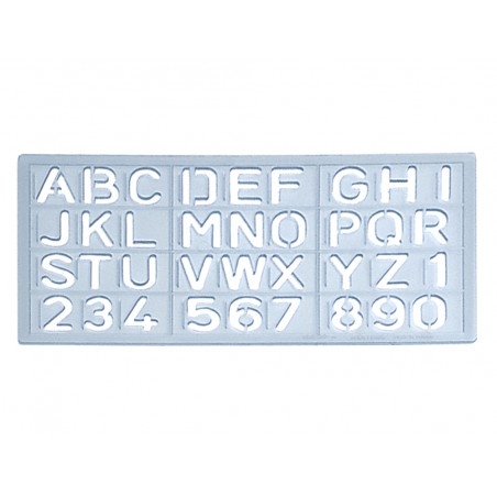 Plantilla rotulacion 1585 letras y numeros de 15 mm