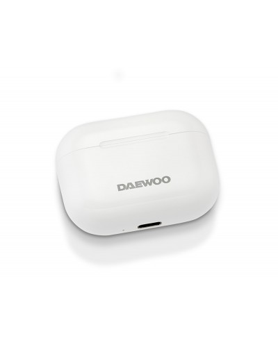 Auricular daewoo tws bluetooth 53 usb tipo c con estuche de carga 500mah color blanco