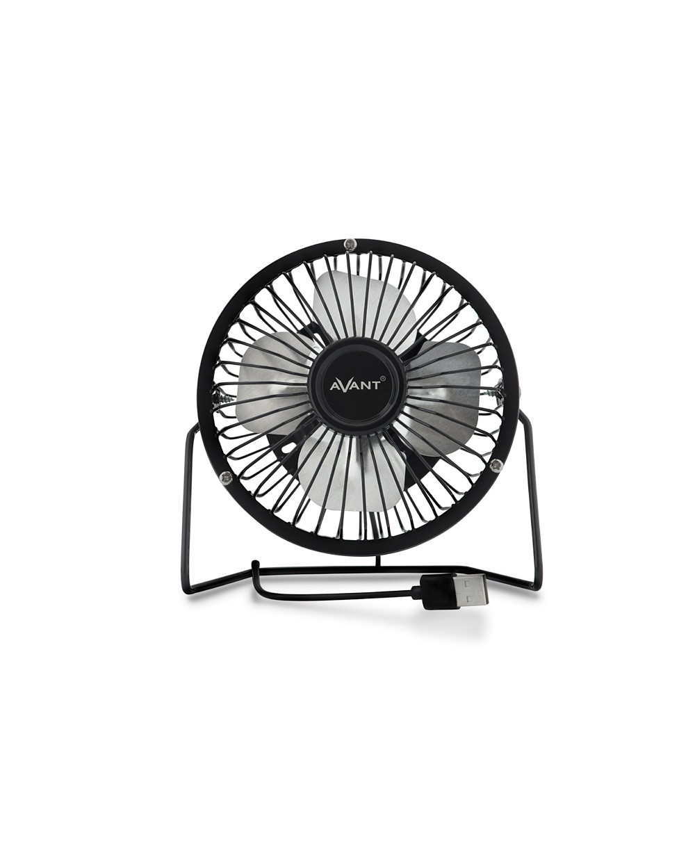 Ventilador sobremesa avant 3w diametro 100 mm alimentacion usb longitud cable 1 mt color negro