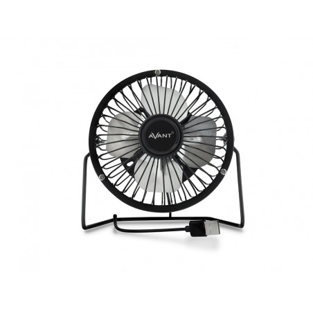 Ventilador sobremesa avant 3w diametro 100 mm alimentacion usb longitud cable 1 mt color negro