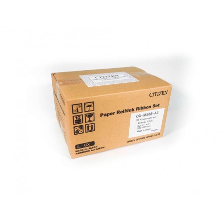 Papel sublimacion citizen para impresora cx 02 caja de 2 rollos 200 copias 15x20 cm 400 copias 10x15 cm