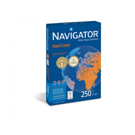 Papel fotocopiadora navigator hard cover din a4 250 gr papel multiuso ink jet y laser paquete de 125 hojas