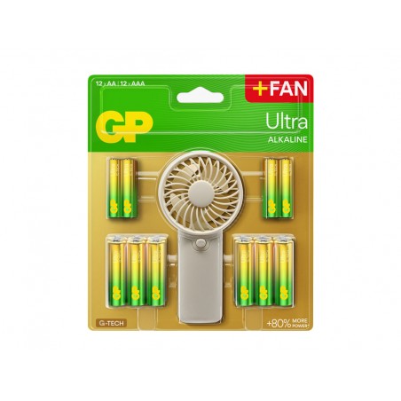 Pila gp ultra alcalina blister de 12 unidades aa 12 unidades aaa ventilador de mano