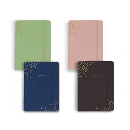 Agenda encuadernada liderpapel efira expositor de 8 unidades surtidas